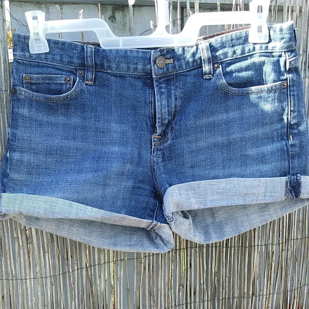 J. Crew HipSlung Stretch Denim Shorts - 12 SP